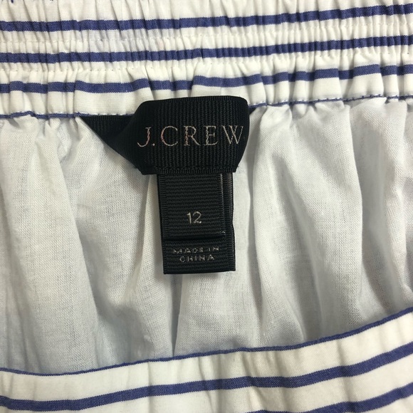 NWOT J. Crew Striped Ruffle Skirt - Picture 7 of 8